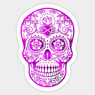 PURPLE MEXICAN LATINO SCULL DESIGN Sticker